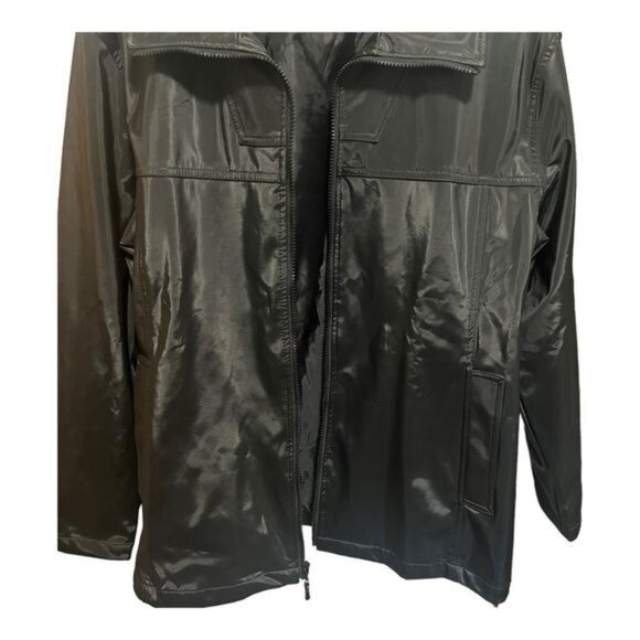 Outbrook Black Waterproof Jacket Adjustable Waist & Multiple Pockets Womens Sz L - Picture 3 of 12